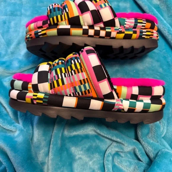 UGG W MAXI CHECKS SLUDE - Picture 5 of 7